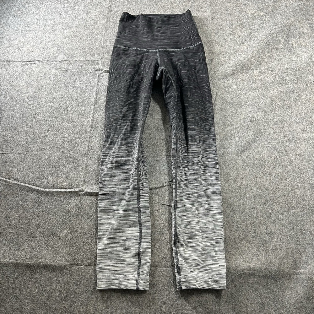 Lululemon Leggings Women's 2 Wunder Under High Rise Tight Black Ombre Melange